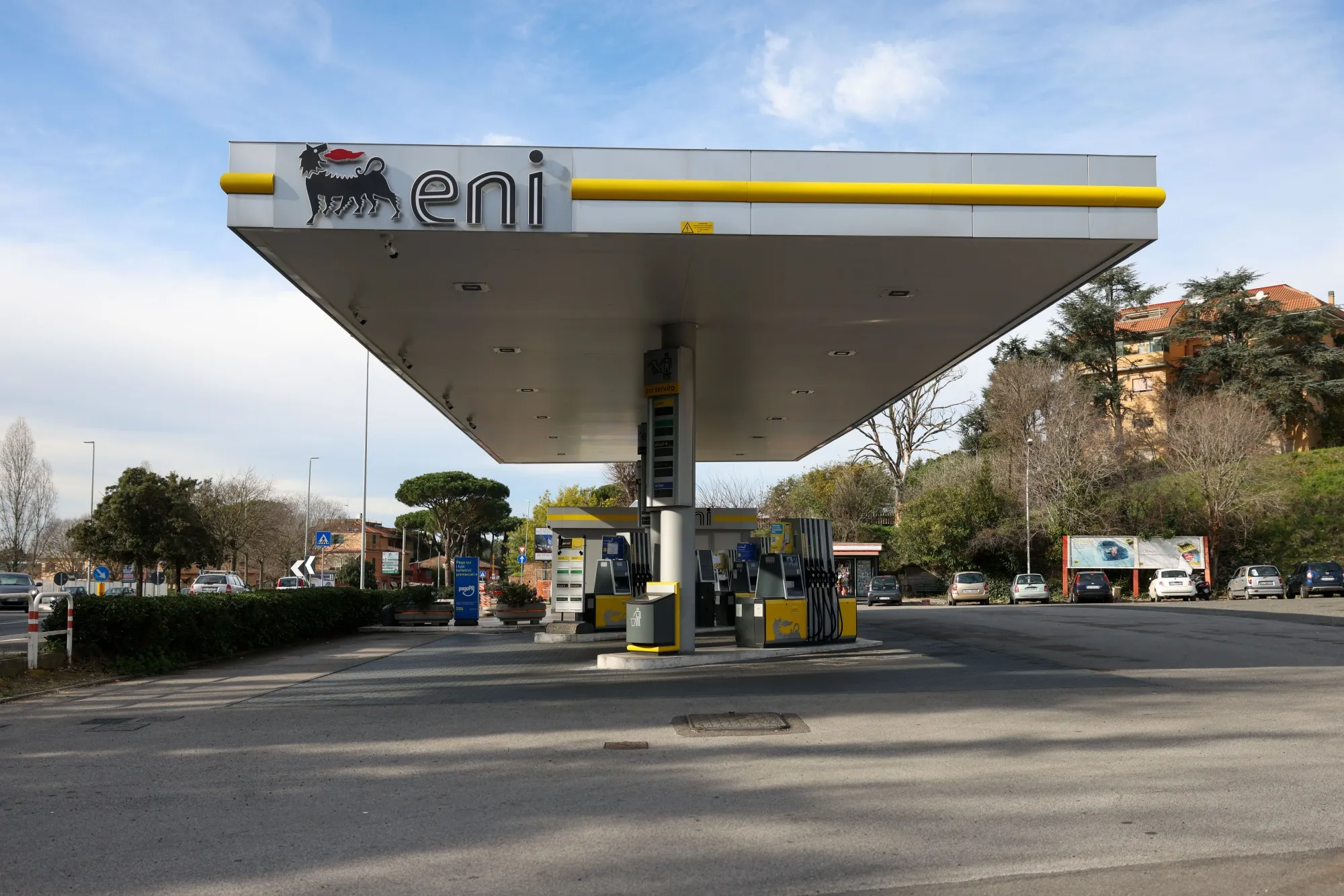 An Eni gas station&nbsp;in Rome.