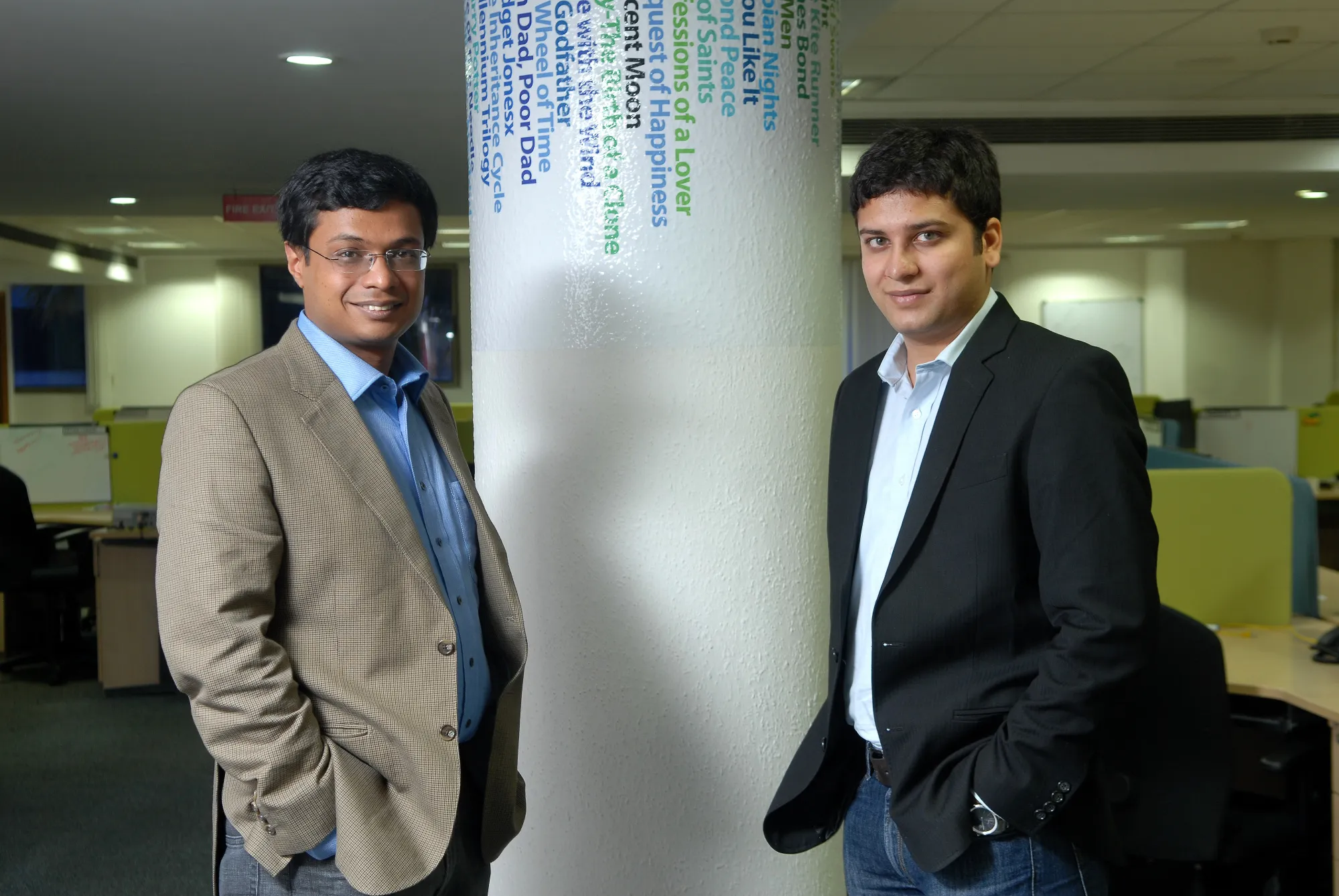 Sachin, left, and Binny Bansal.