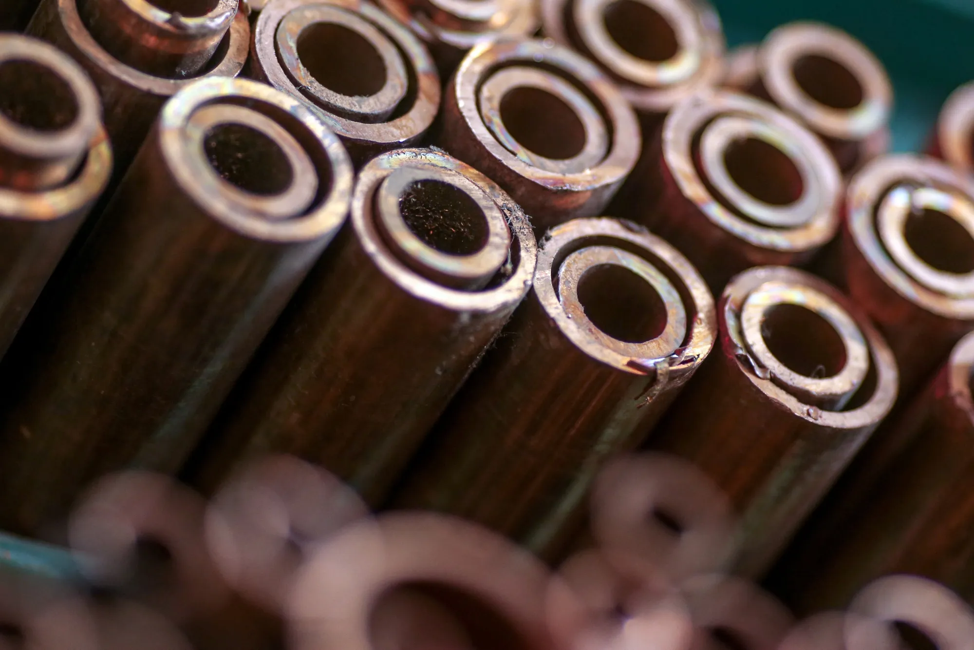 Copper pipes at a wholesale metal market in Mumbai, India, on Thursday, Jan 8, 2026. The race for artificial intelligence and surging defense spending are set to intensify a projected shortage of copper as producers struggle to expand, according to a new study by S&P Global.