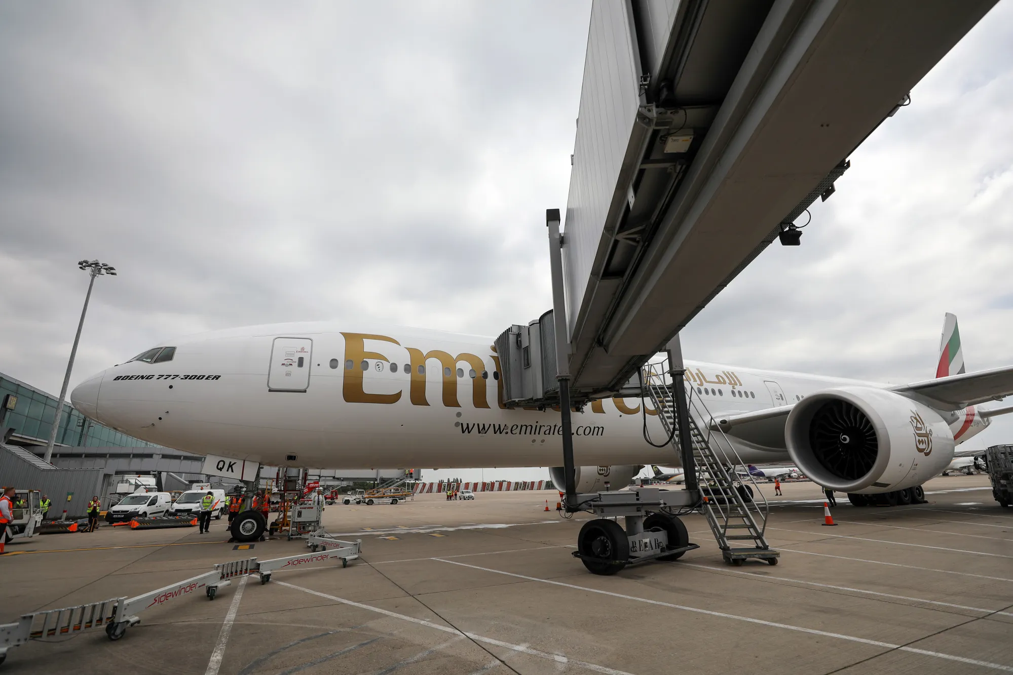 Emirates Airlines Flies First Wide-Body Jet To London Stansted Airport 