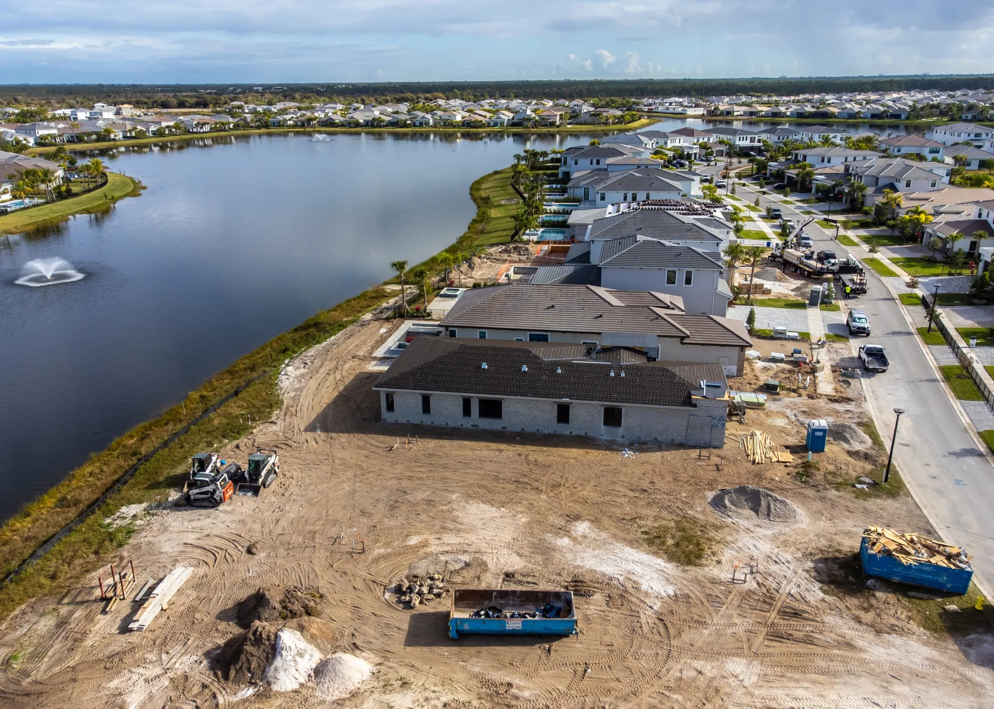 Homes under construction in Palm Beach Gardens, Florida.