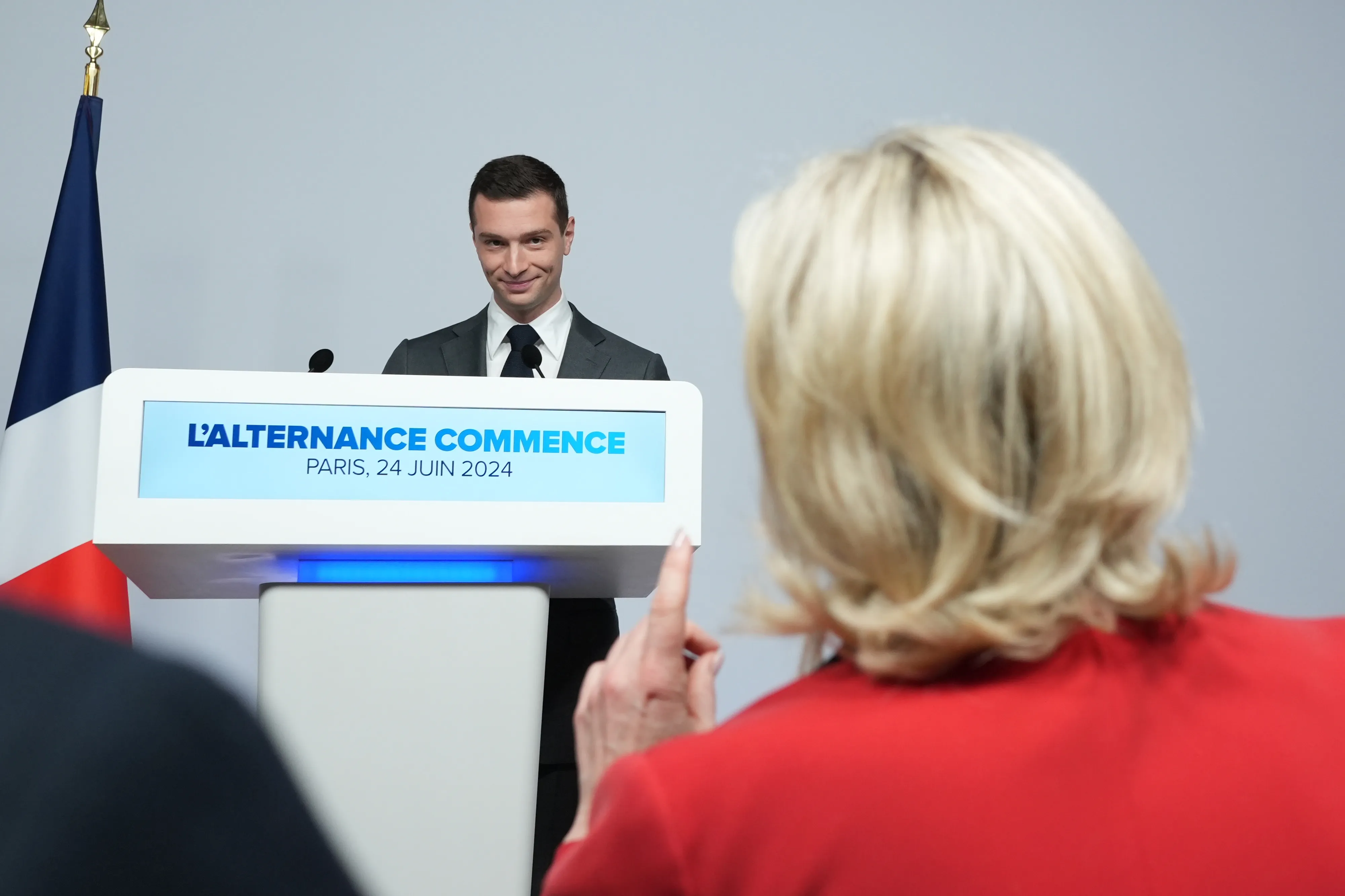 Jordan Bardella, and Marine Le Pen, on June 24.