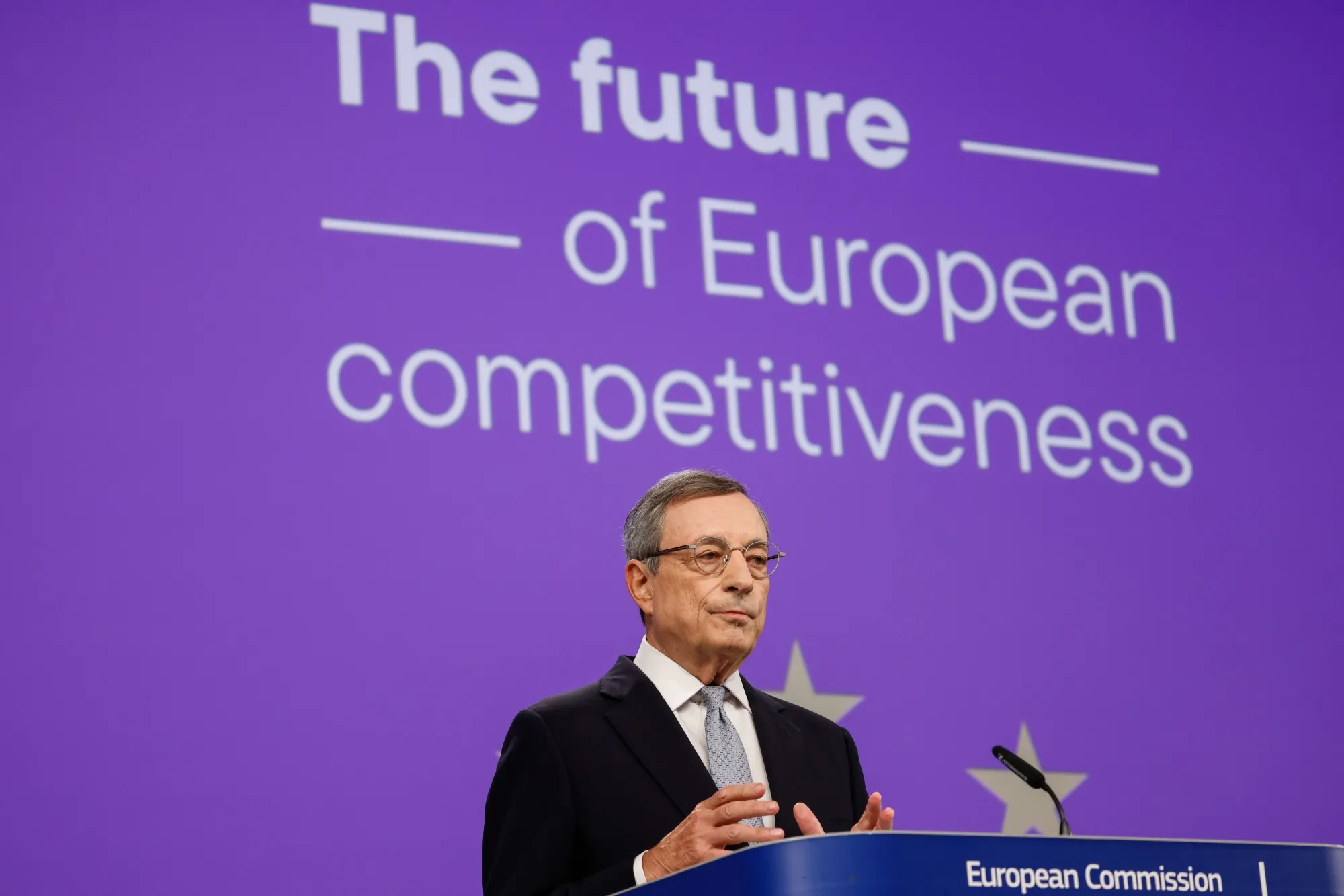 Mario Draghi after the release of his European competitiveness report in September.