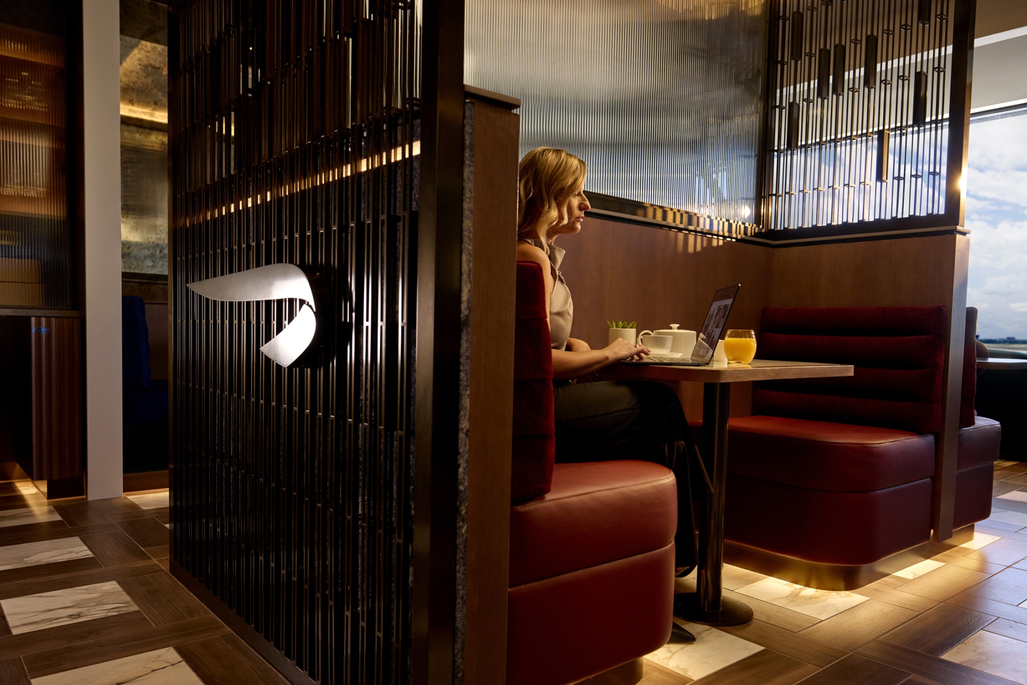 Dining area in the Miami lounge