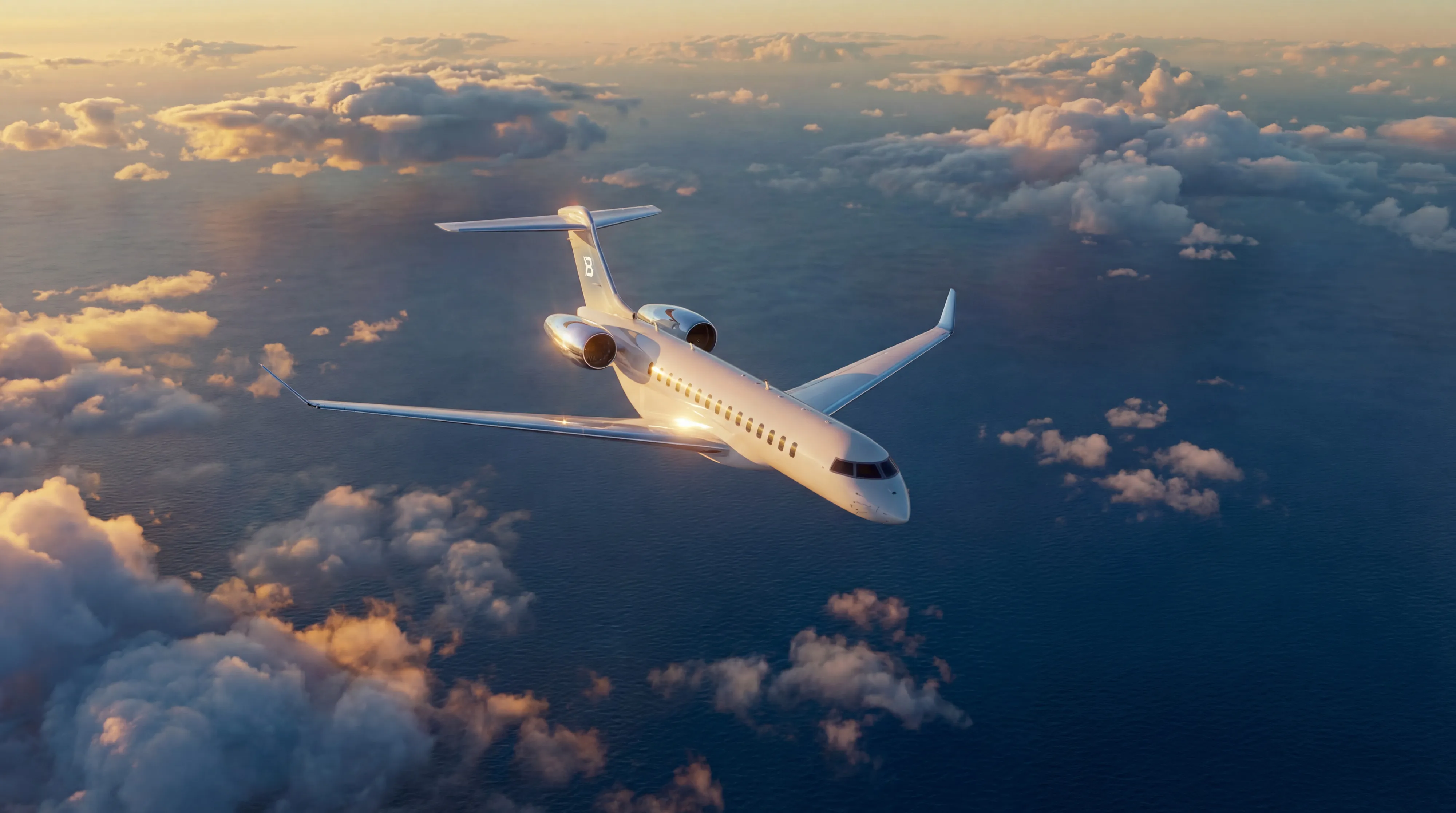 A Bombardier Global 8000 jet operated by Bond.