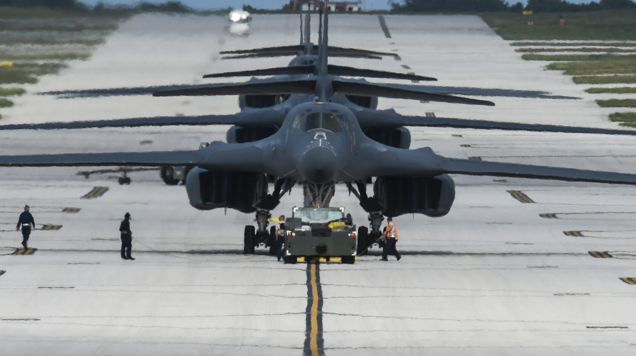 The B-21 will replace the B-1 Lancer, pictured.
