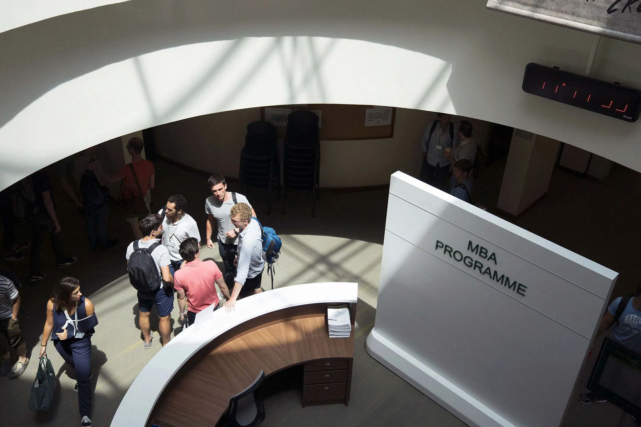 Students at INSEAD Business School in Singapore.