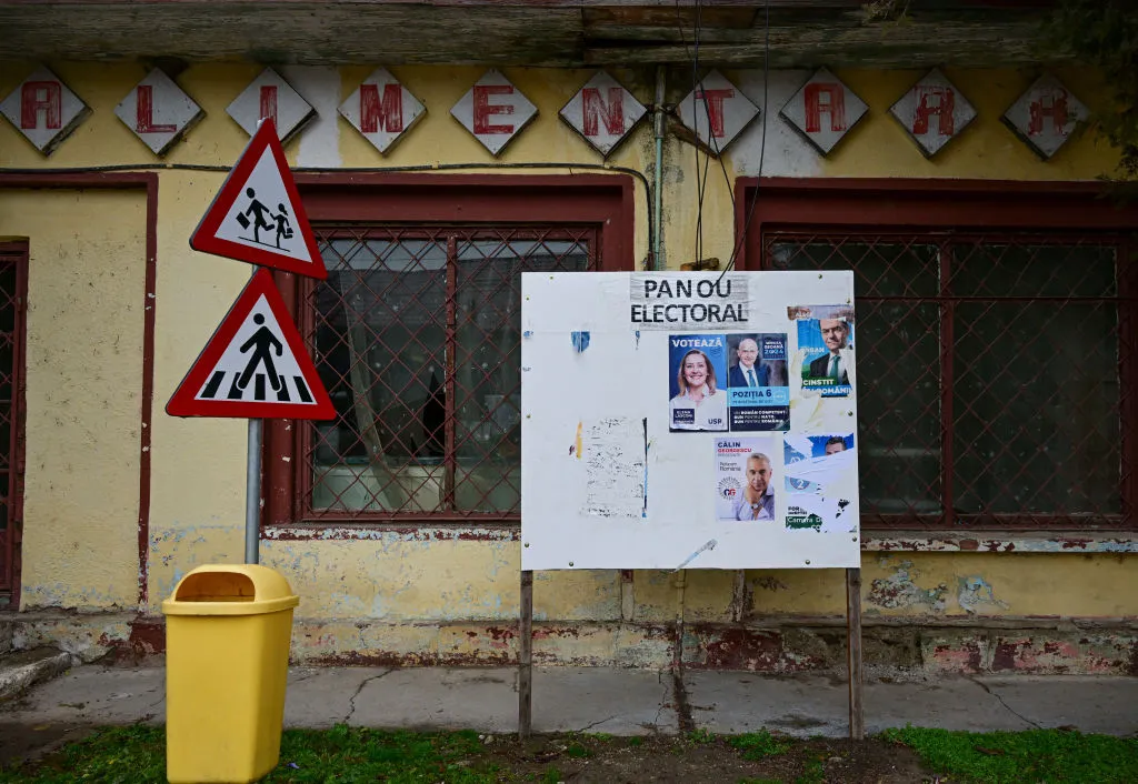 Electoral posters in Mihai Viteazu village, Romania.&nbsp;