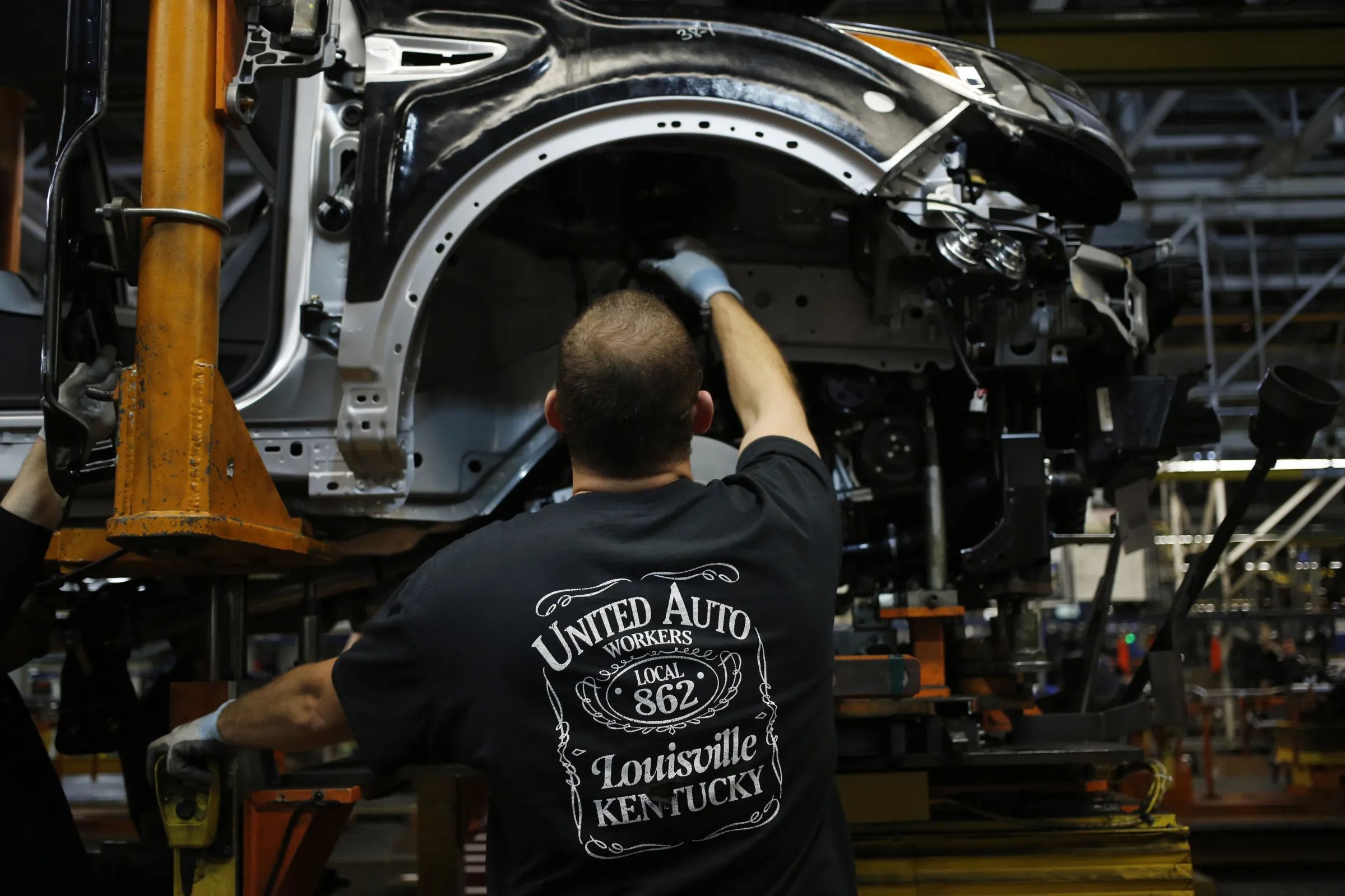 Production at the Ford Motor Co. assembly plant in Louisville, Kentucky.