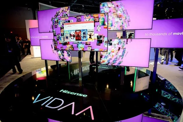 The Hisense VIDAA television display at the 2014 International CES in Las Vegas on Jan. 8