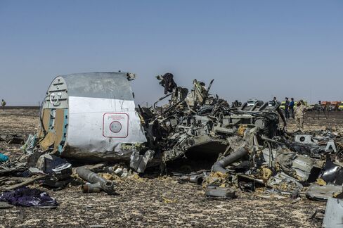 Russian jet crash debris