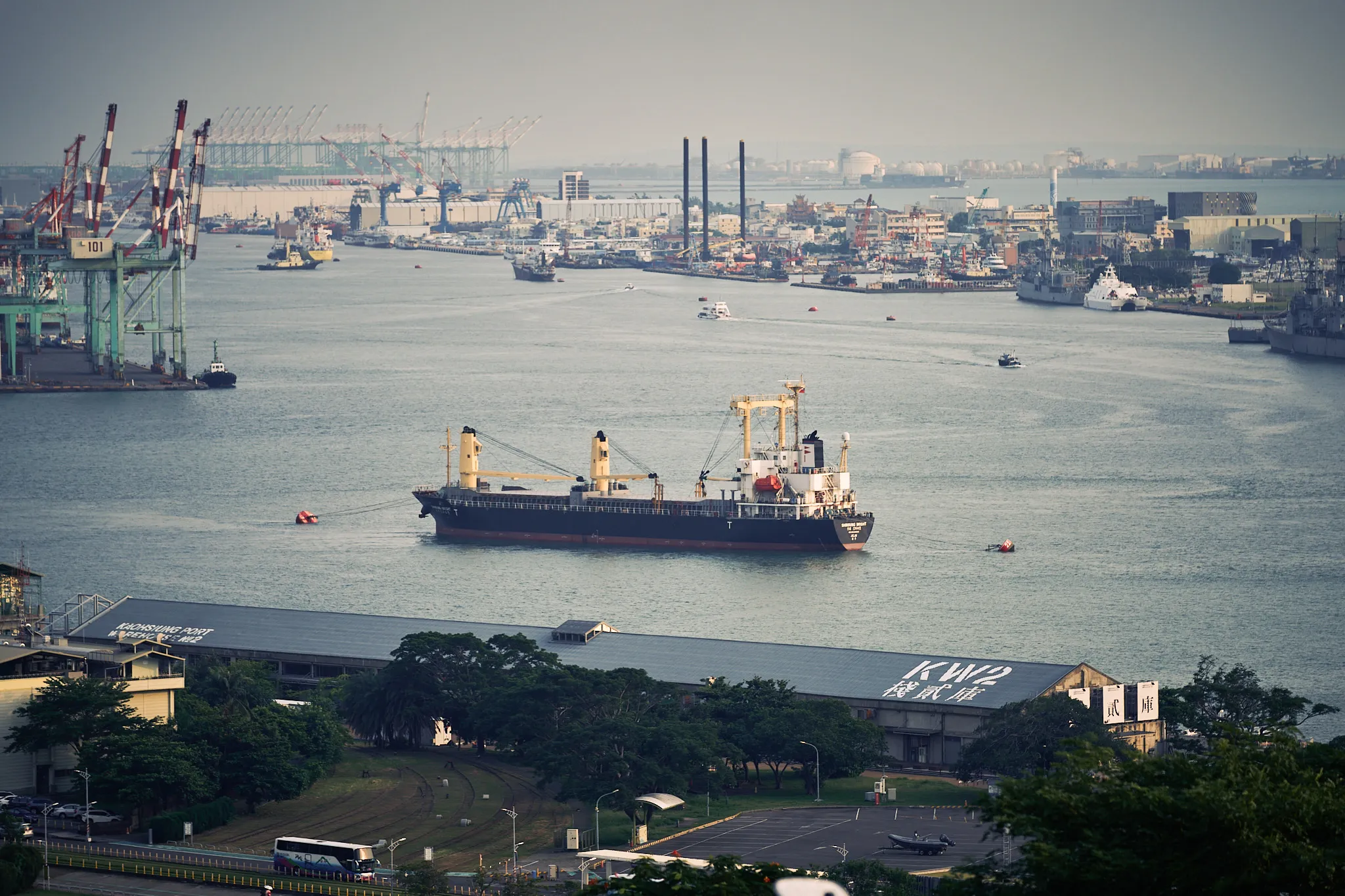 The port of Kaohsiung, Taiwan’s busiest, is directly across from the Chinese mainland.