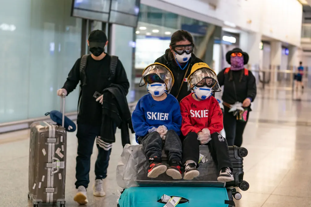 Headed for quarantine in Hong Kong.