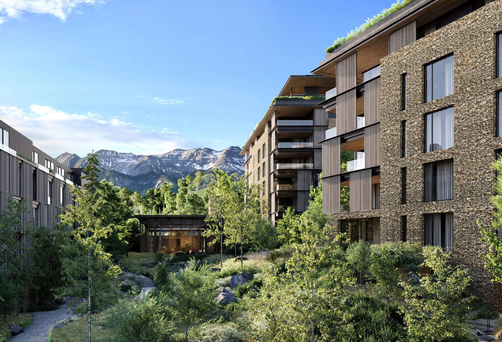 A rendering of the Four Seasons Resort and Residences outside of Telluride, Colorado.