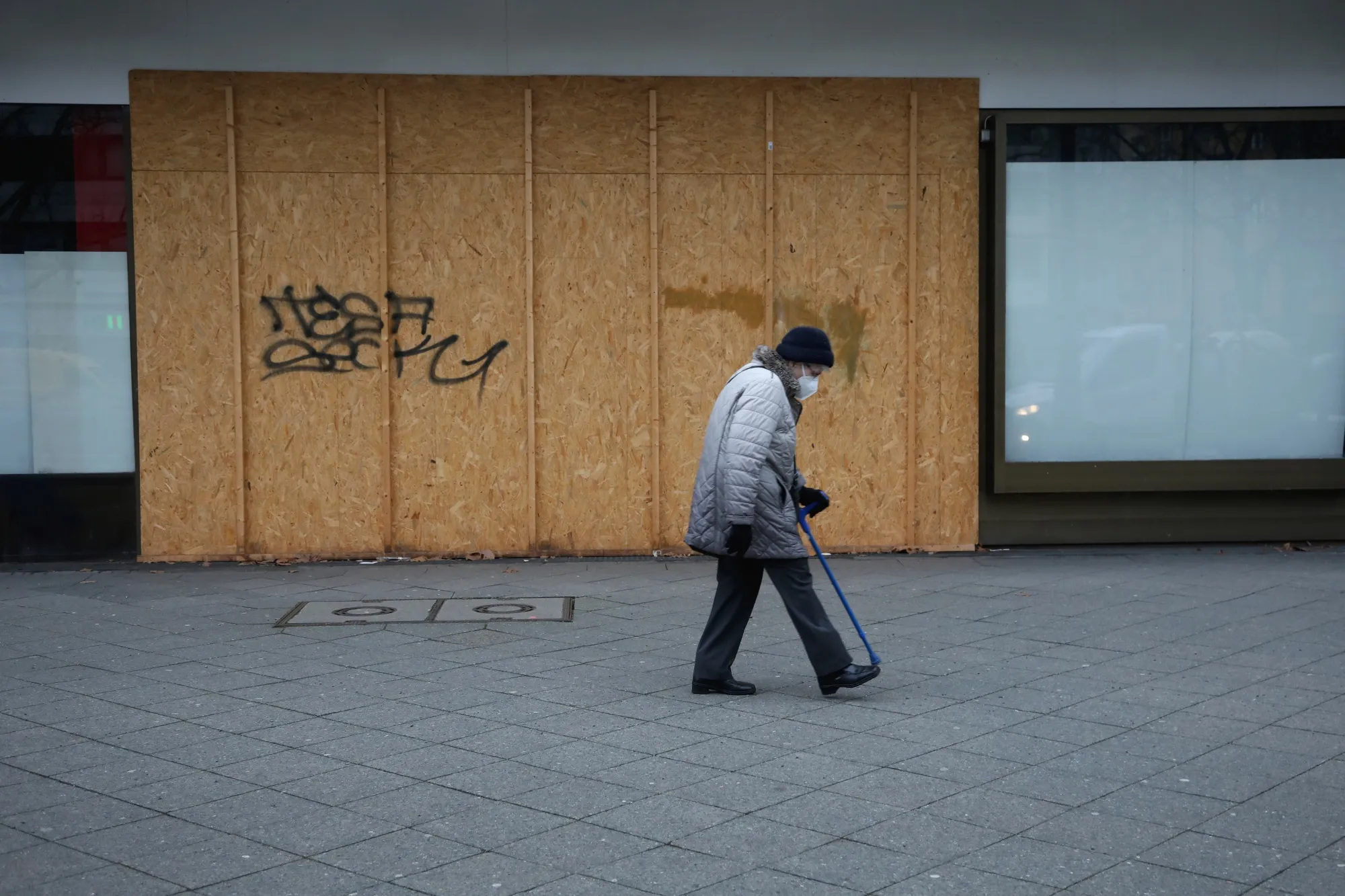 A closed store on Kurfrstendamm in Berlin, Germany.