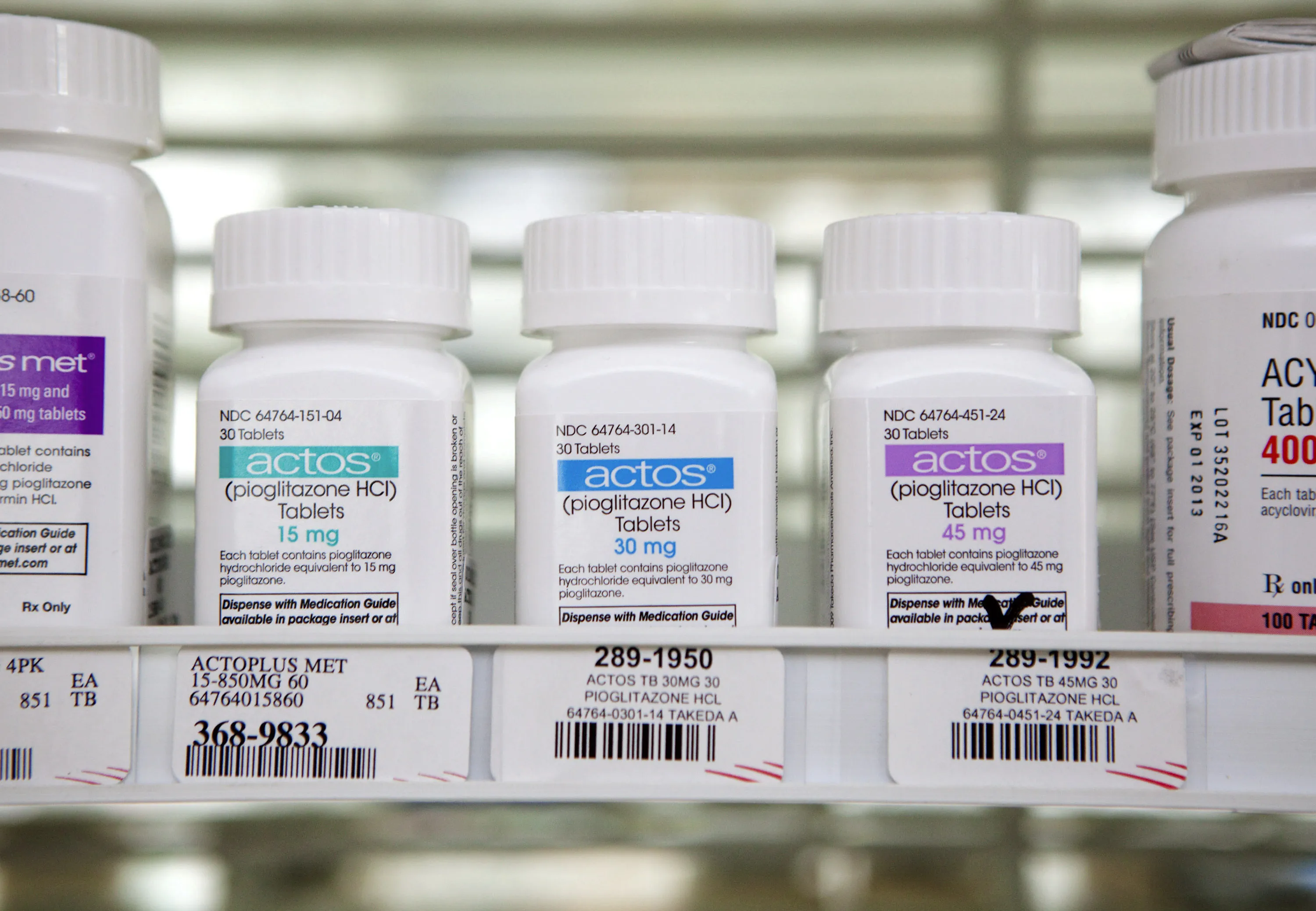 Takeda Pharmaceutical Co.'s Actos diabetes medication.