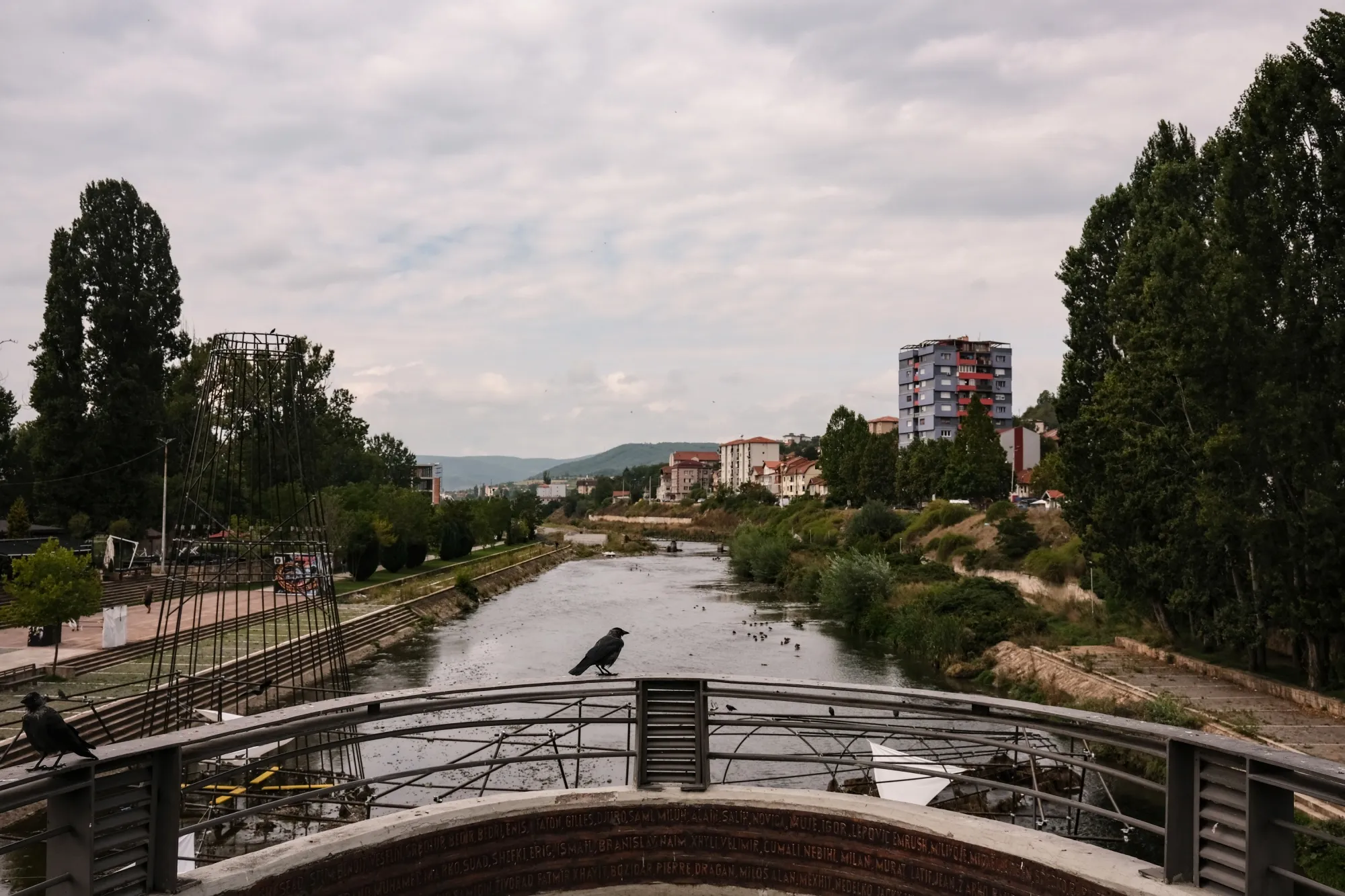 The Ibar River, which divides ethnic Serb&nbsp;and Albanian communities&nbsp;in Mitrovica, northern&nbsp;Kosovo.