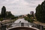 The Ibar River, which divides ethnic Serb and Albanian communities in Mitrovica, northern Kosovo.