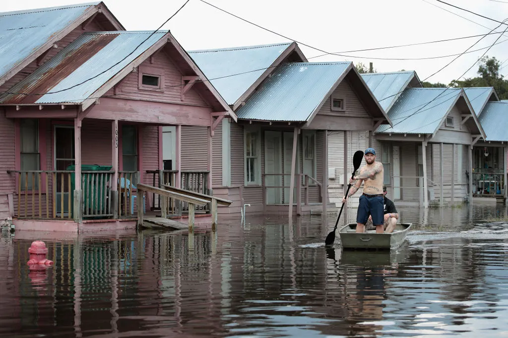 The scene in Port Arthur, Texas.
