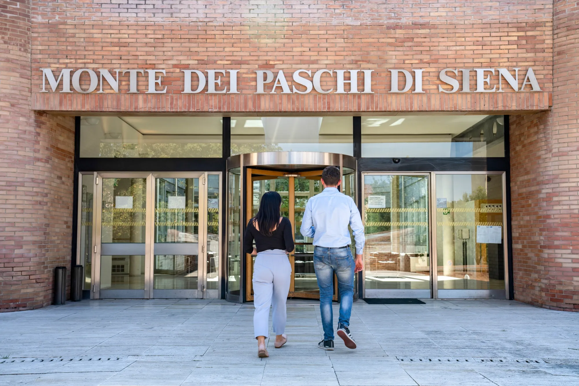 The administrative offices of Banca Monte dei Paschi di Siena in Siena, Italy.