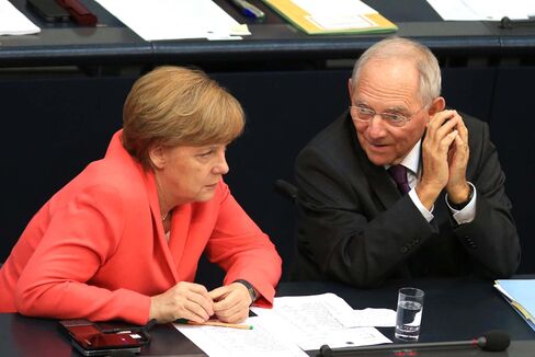 Angela Merkel and Wolfgang Schaeuble