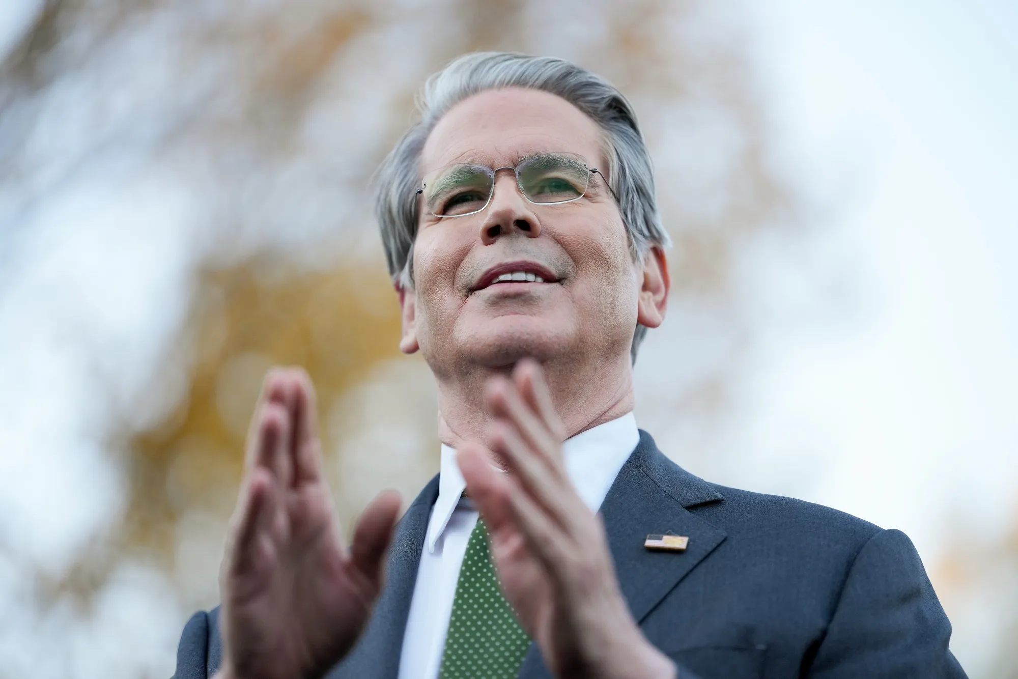 Scott Bessent outside the White House on Nov. 5.