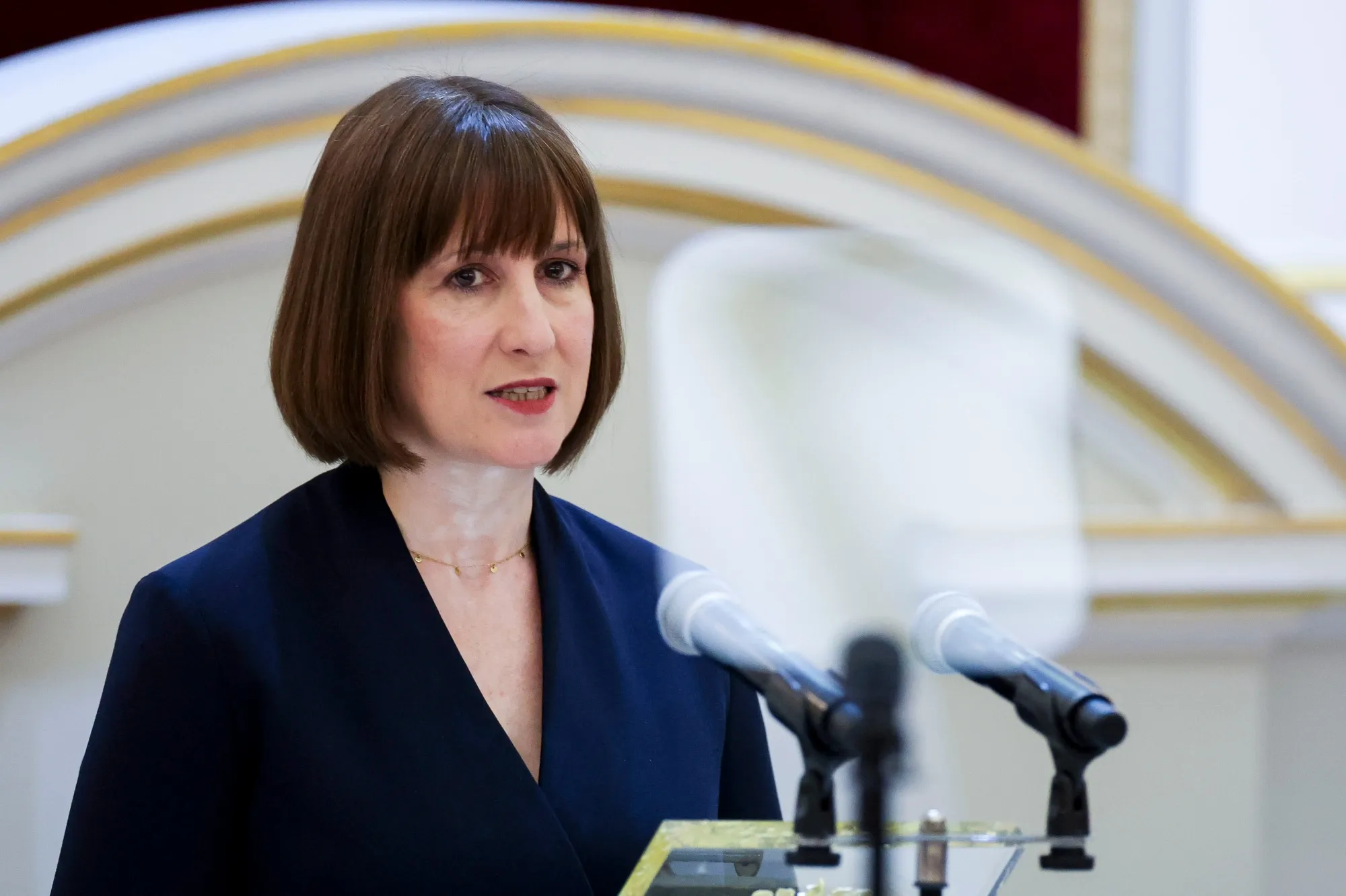 UK Chancellor Of The Exchequer Rachel Reeves Mansion House Speech