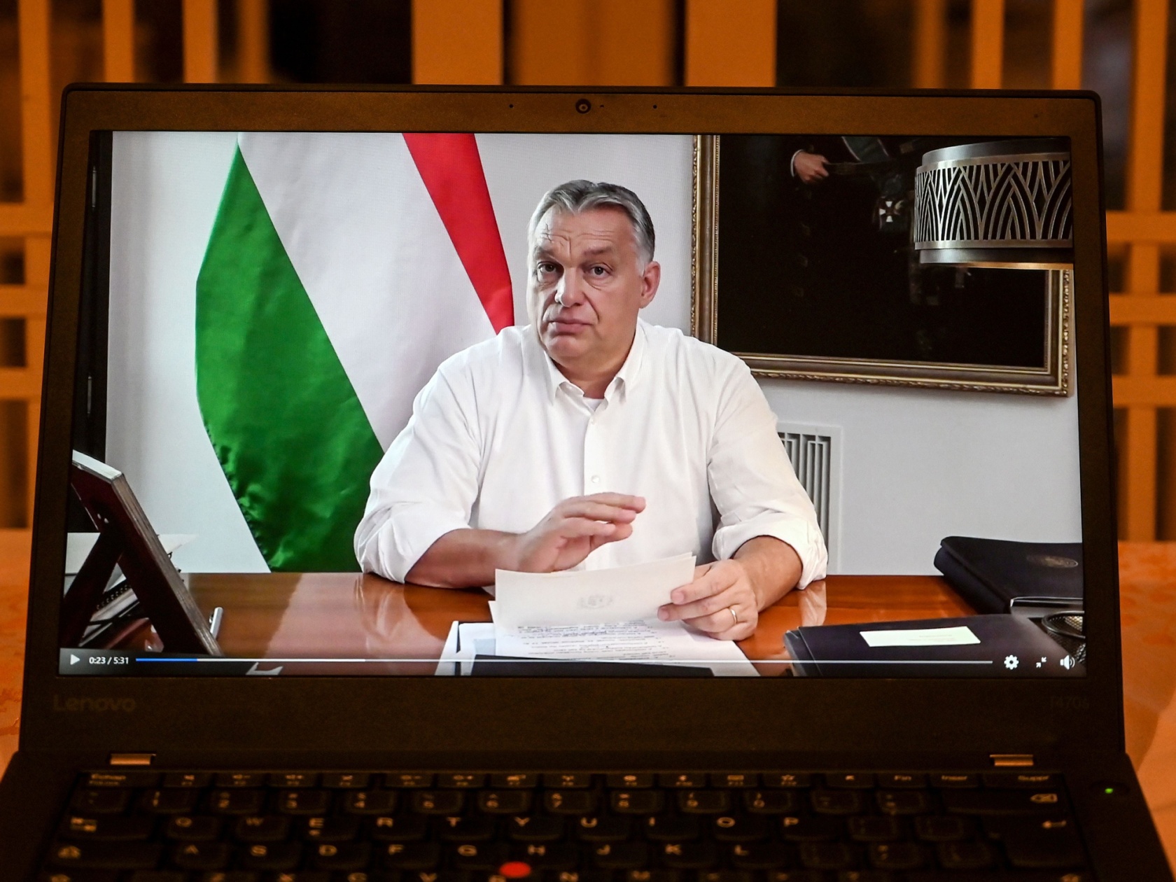 Viktor Orban announces new virus restrictions on Nov. 9.