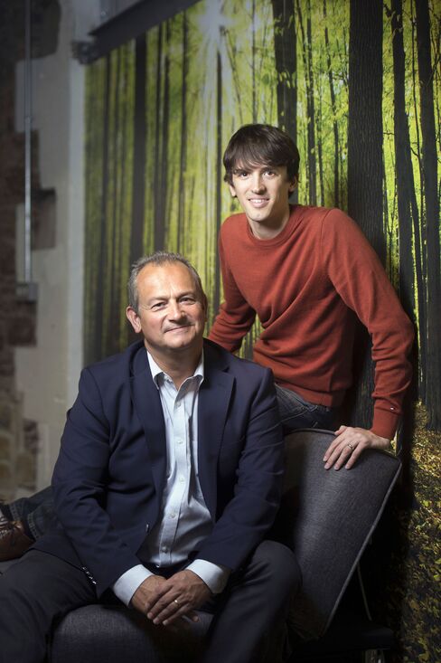 Steve Cliffe, chief executive officer of Ultrahaptics, left, and Tom Carter, co-founder and chief technology officer.