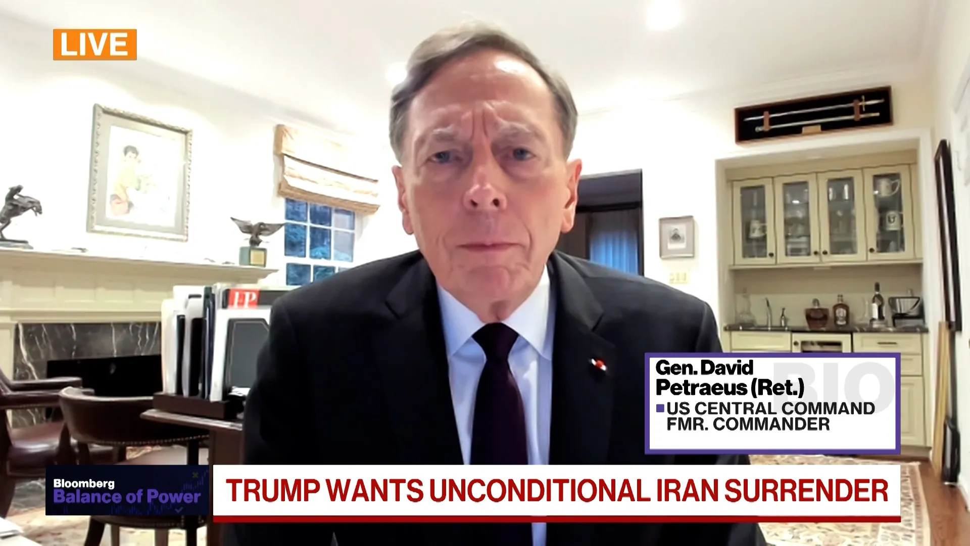 Petraeus Says Iran Objectives ‘Very Achievable’ From the Air