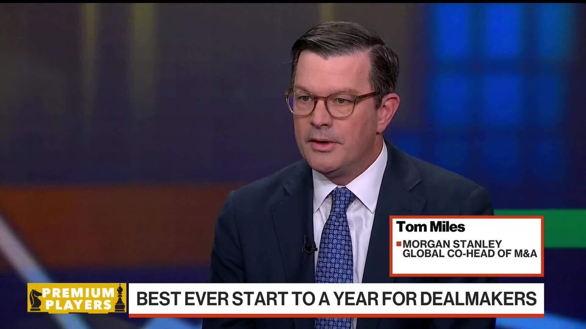 Finance: Morgan Stanley's Miles addresses the impact of AI disruption on global mergers and acquisitions during a recent discussion.