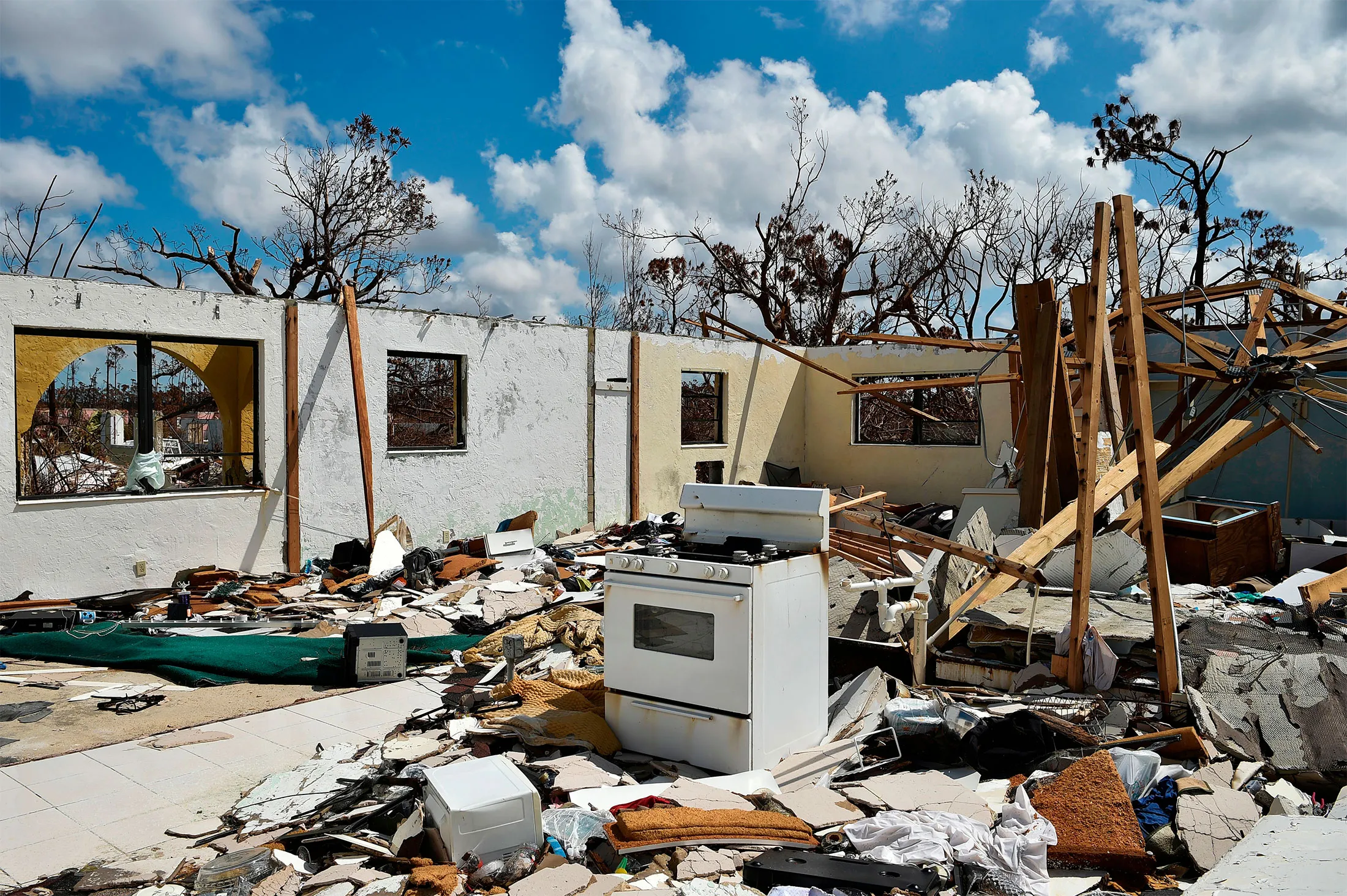 A destroyed home is seen at Freeport on Grand Bahama island on Sept. 10.
