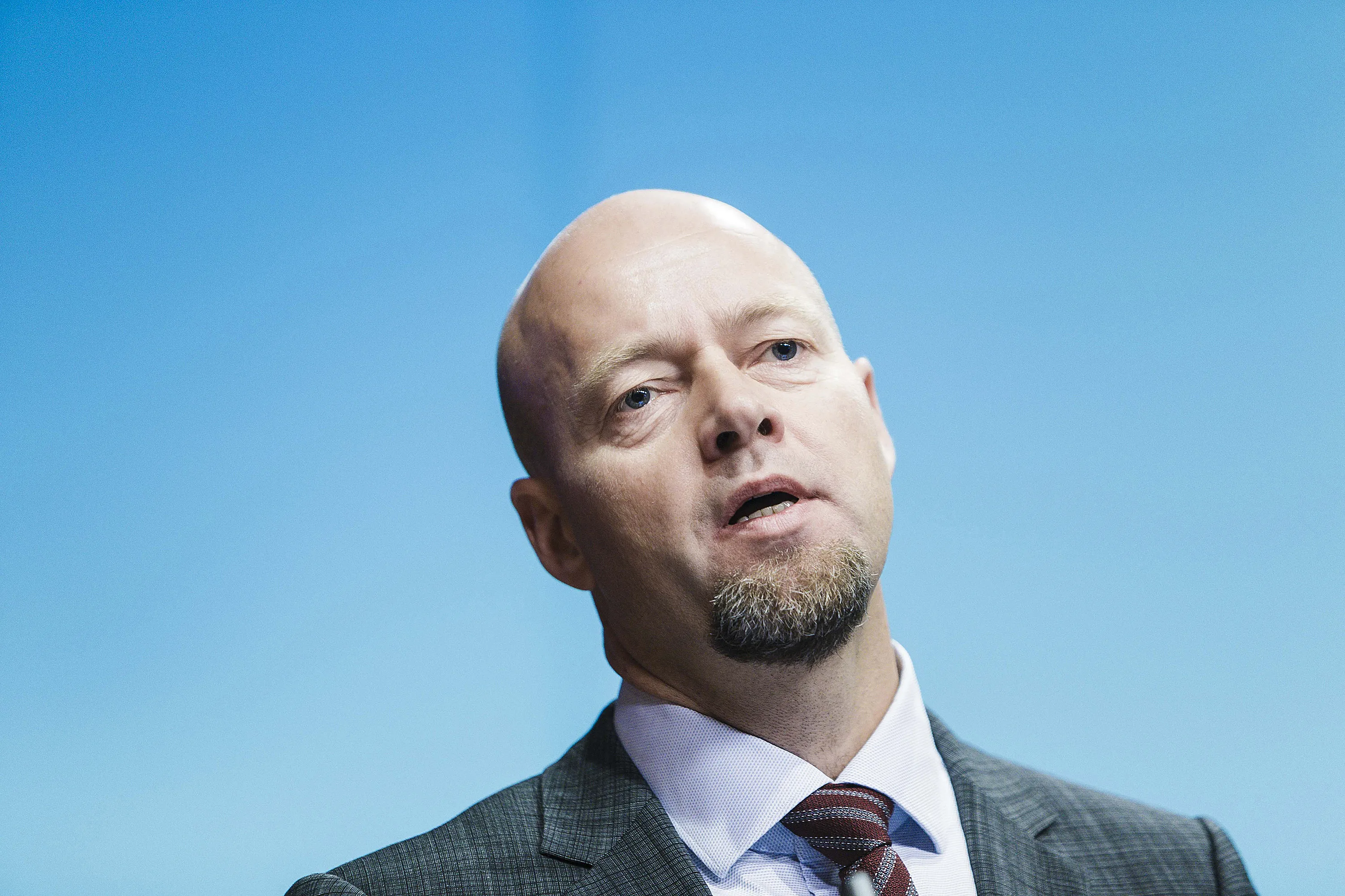 Yngve Slyngstad, Chief Executive Officer of Norges Bank Investment Management, said last month that the fund had sought to profit from quantitative easing by, among other things, buying Spanish bonds. Photographer: Krister Soerboe/Bloomberg
