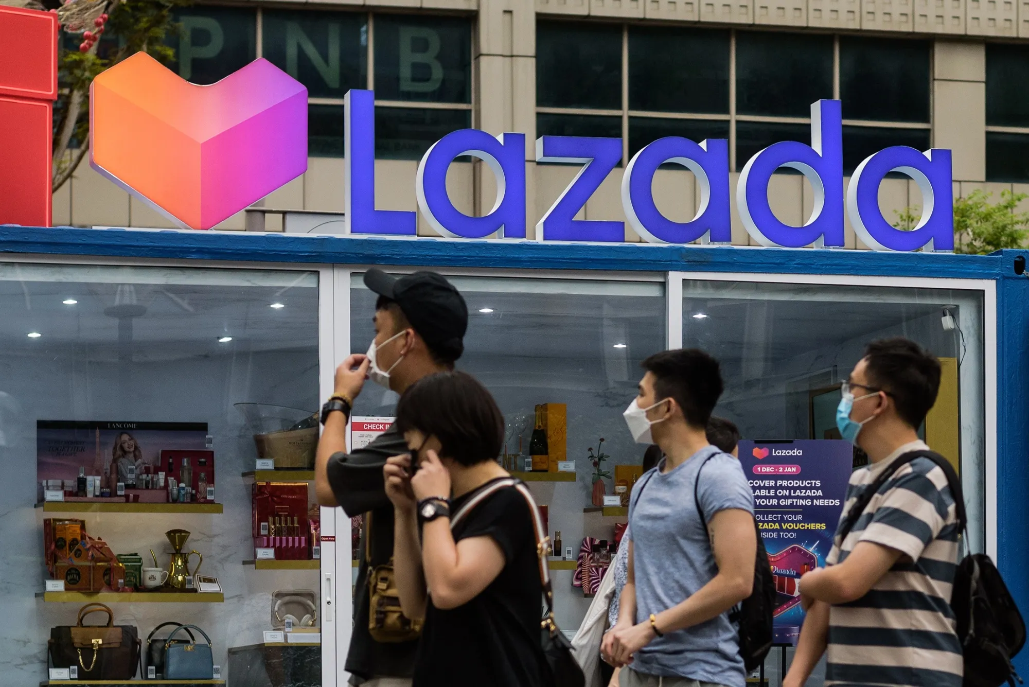 Lazada’s pop-up store along Singapore’s Orchard Road shopping district on Dec. 12.