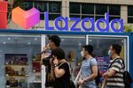 Lazada’s pop-up store along Singapore’s Orchard Road shopping district on Dec. 12.