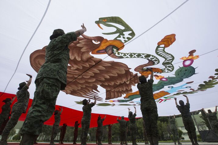 Flag Manufacturing At The Ministry Of Defense Ahead Of Independence Day Celebrations