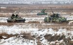 Ukrainian Military Forces near the town of Chuguev, Kharkiv region, Ukraine on Feb. 10.