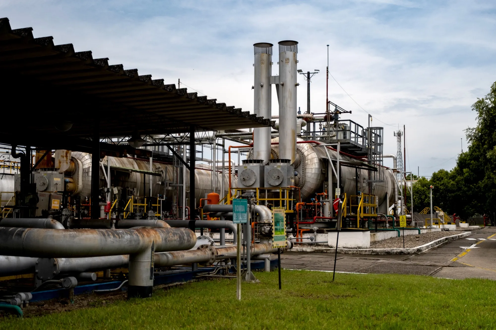 A liquefied natural gas storage facility&nbsp;in Barrancabermeja, Santander department, Colombia.