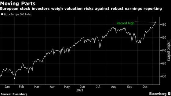 European Stocks Rise for Fifth Week to Record High on Earnings