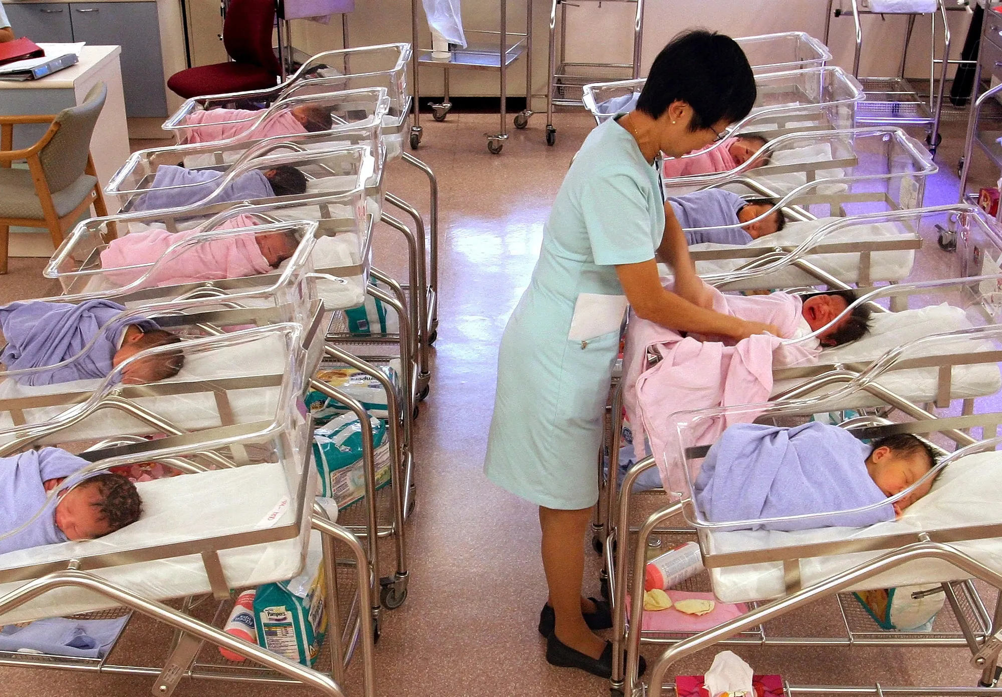 Baby factories are mothballing, too.