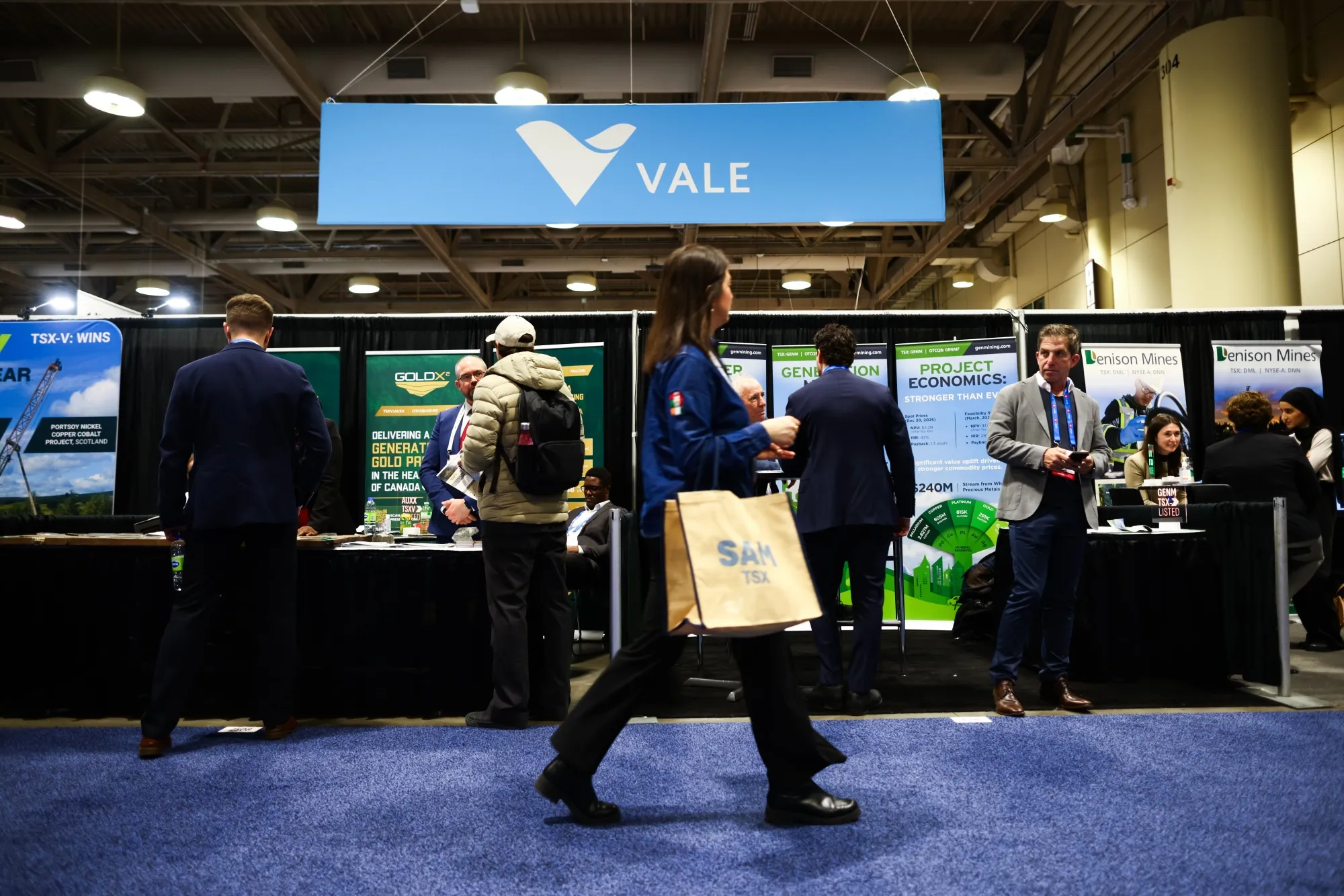 The Vale&nbsp;booth during the Prospectors &amp; Developers Association of Canada conference in Toronto.