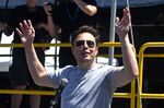 SpaceX, Tesla and The Boring Company founder Elon Musk speaks at the 2018 SpaceX Hyperloop Pod Competition, in Hawthorne, California on July 22, 2018. - Students from colleges and universities from the US and around the world are taking part in testing their pods on a 1.25 kilometer-long (0.75-mile) tubular test track at the SpaceX headquarters. (Photo by Robyn Beck / AFP) (Photo credit should read ROBYN BECK/AFP/Getty Images)