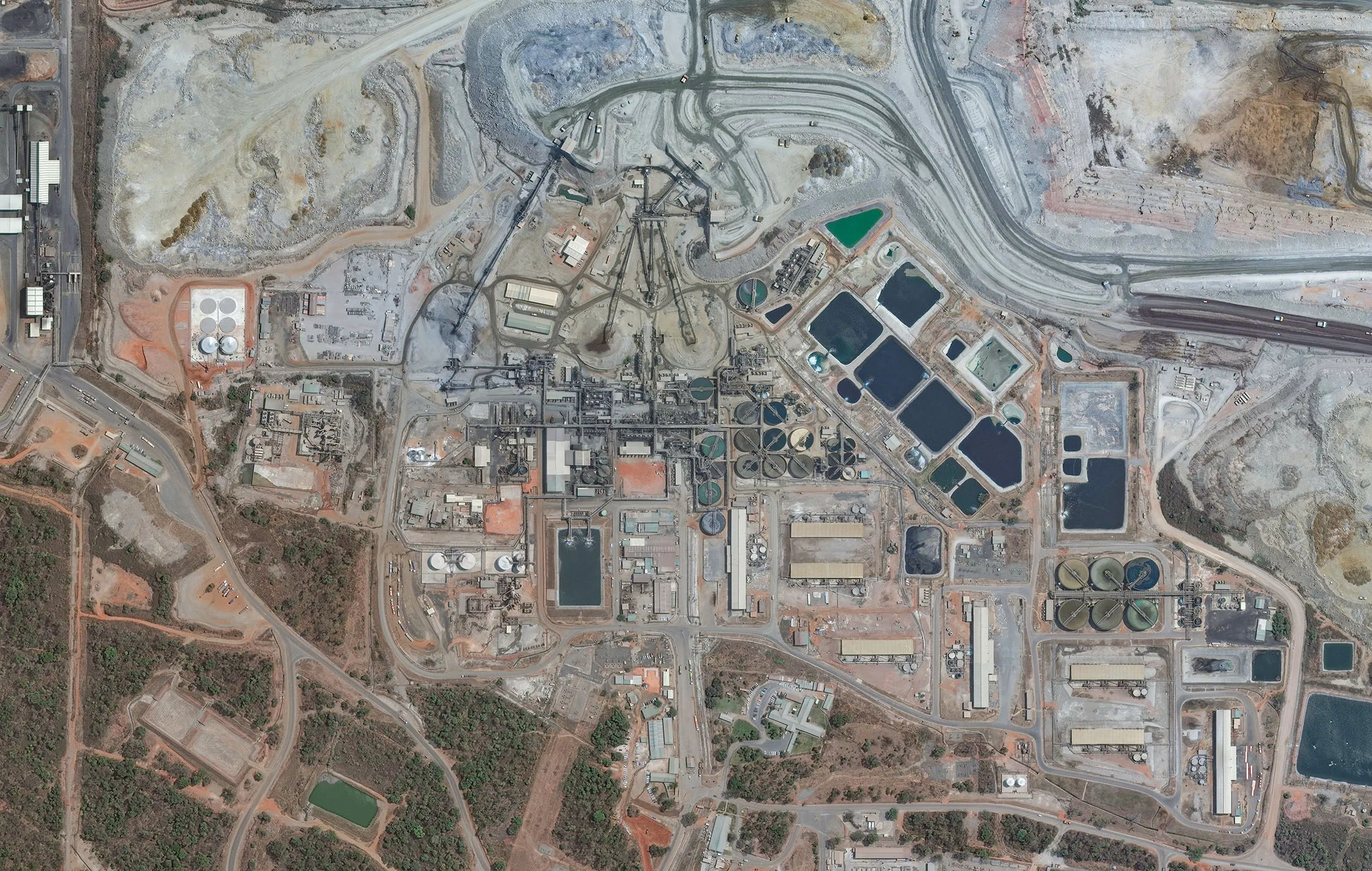 Maxar satellite imagery of the Kansanshi Mine in 2019.