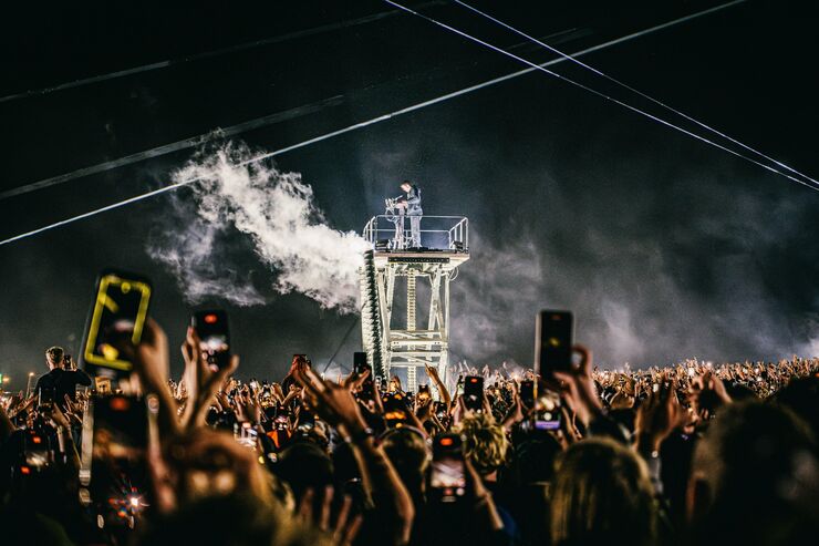 25th August 2024 - Leeds, UK: Fred Again headlines the closing night of Leeds Festival 2024