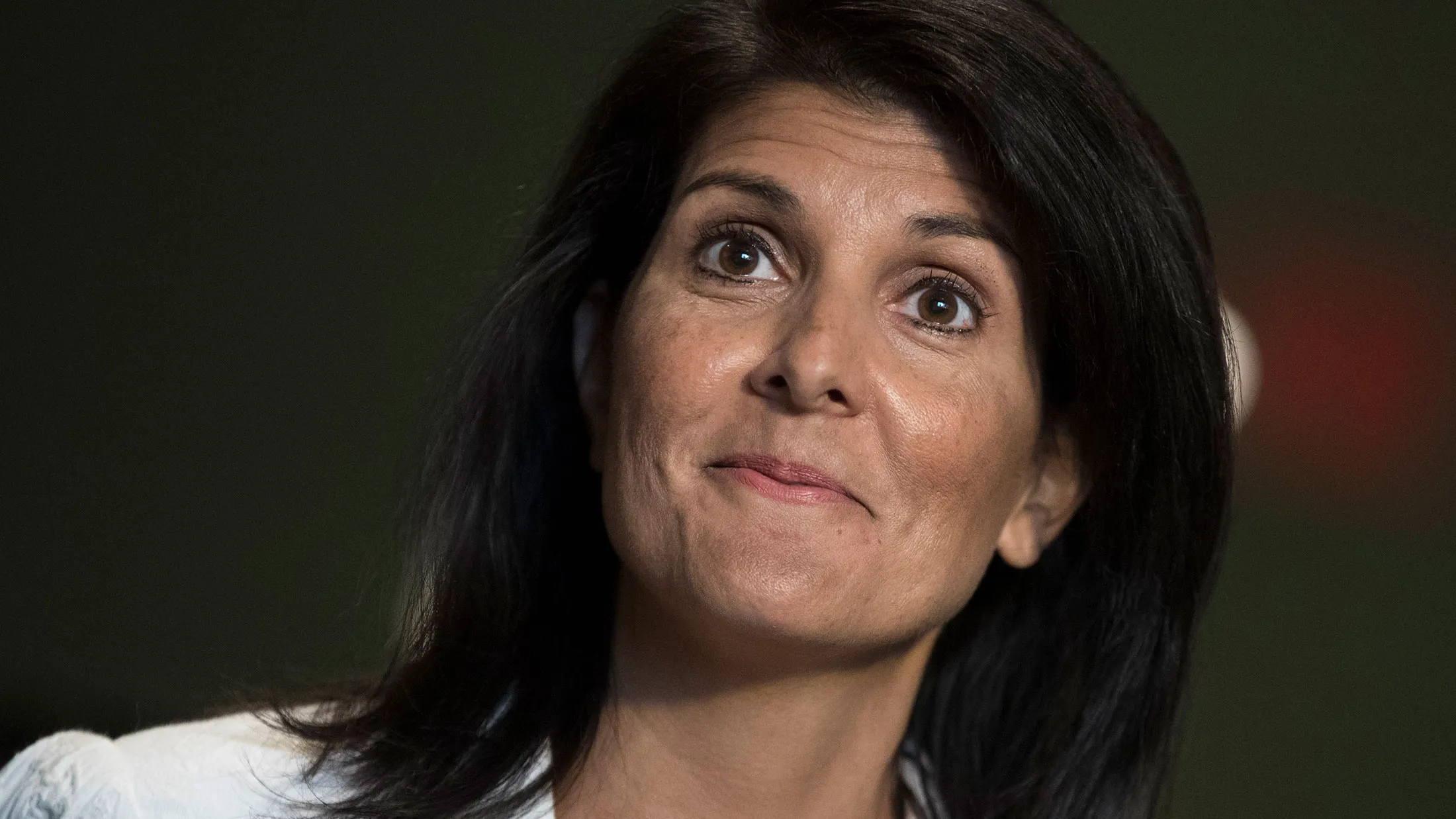 U.S. Ambassador to the United Nation Nikki Haley speaks to reporters on March 27, 2017, in New York City.
