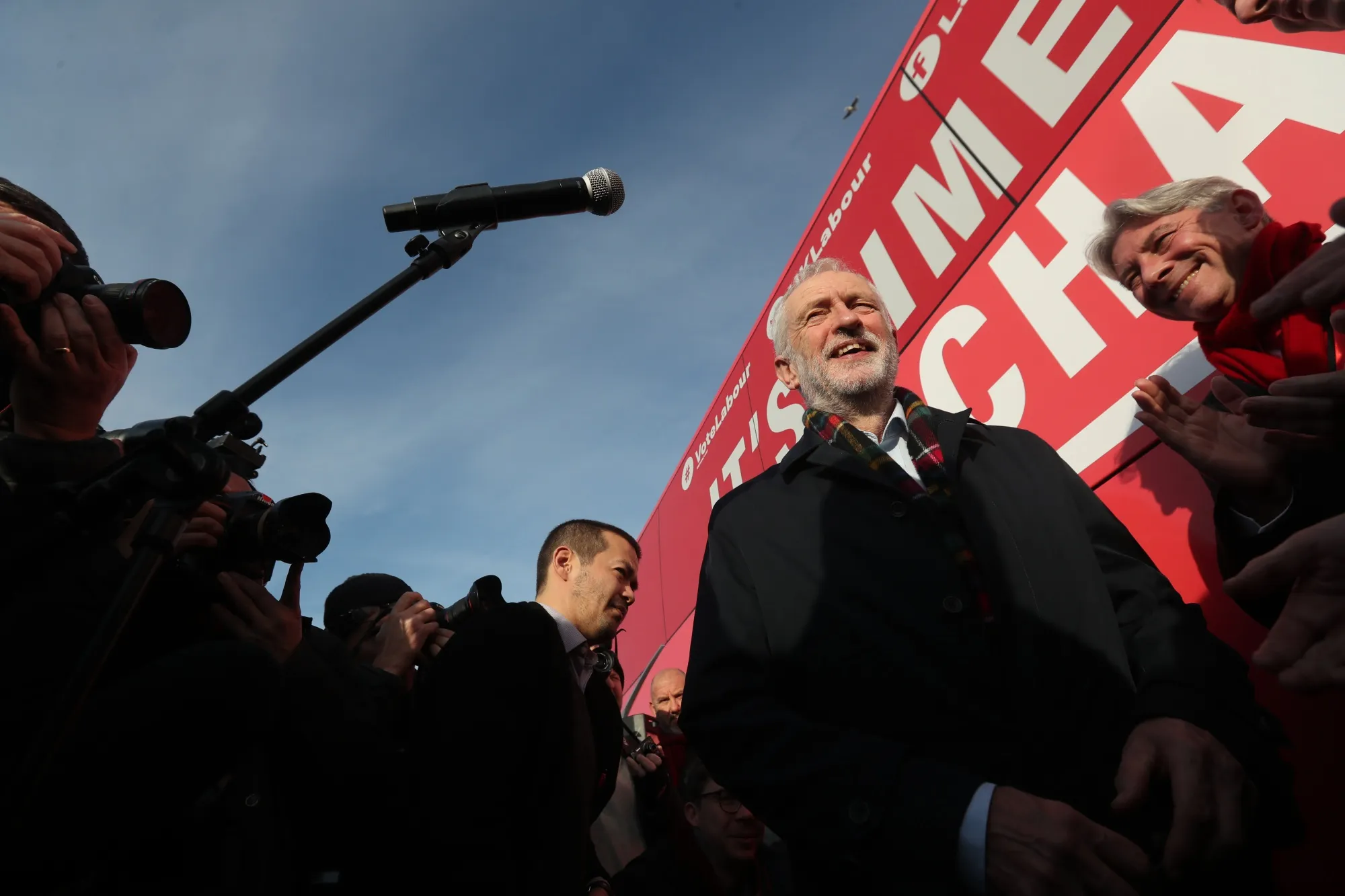 Jeremy Corbyn on the General Election campaign trail&nbsp;in Hamilton, Lanarkshire, U.K., on Nov. 13.
