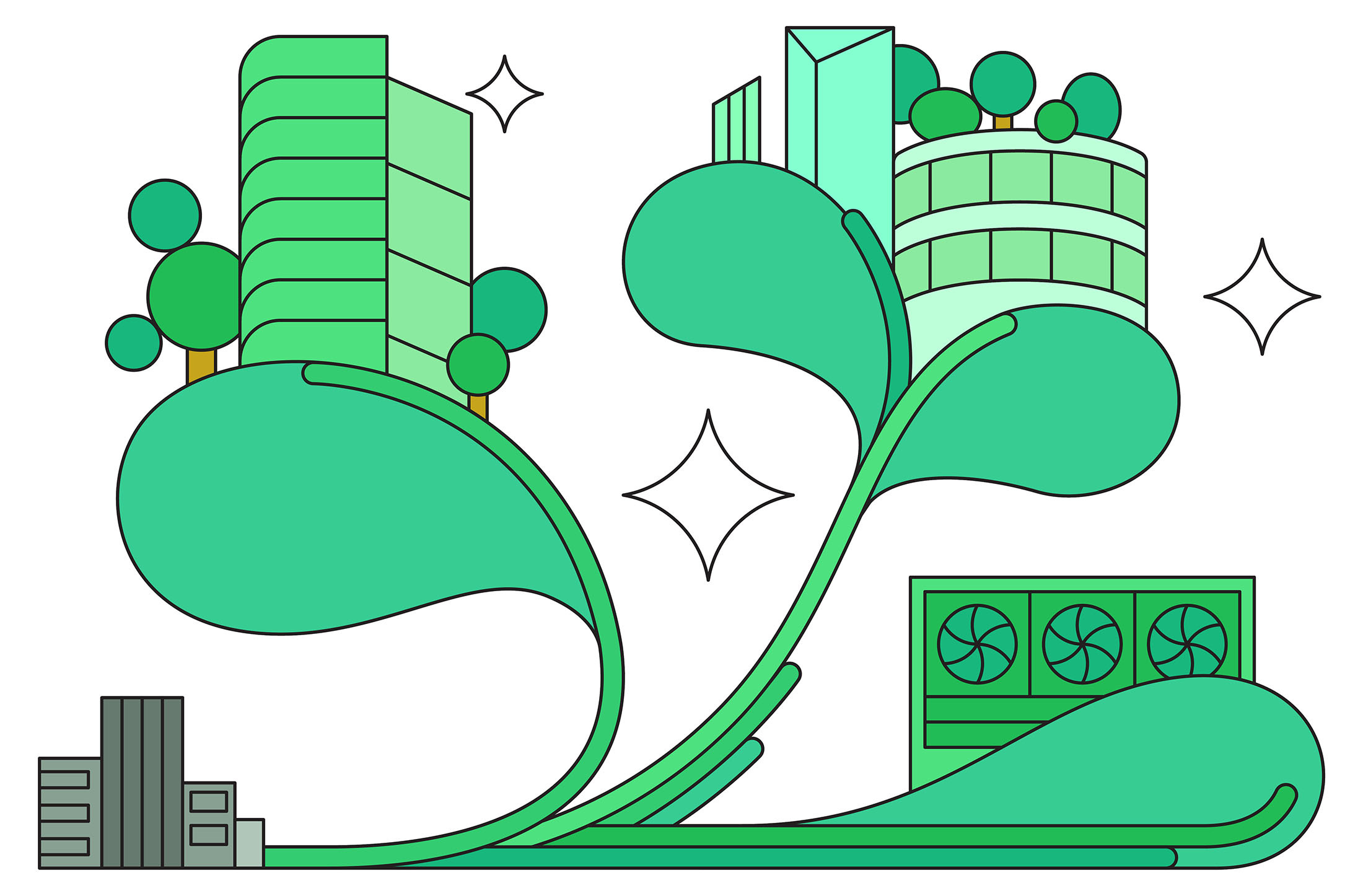 Data center illustration.