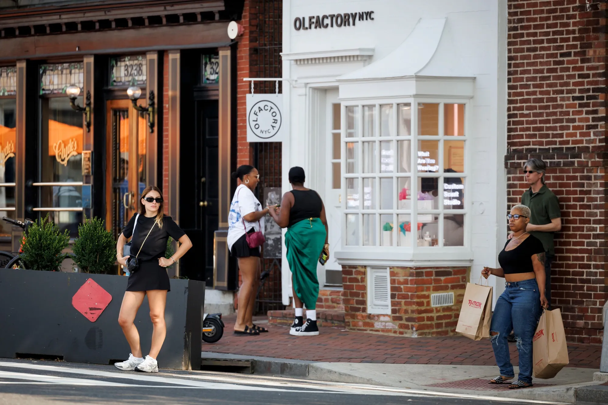 Shoppers in Georgetown, Washington, DC.