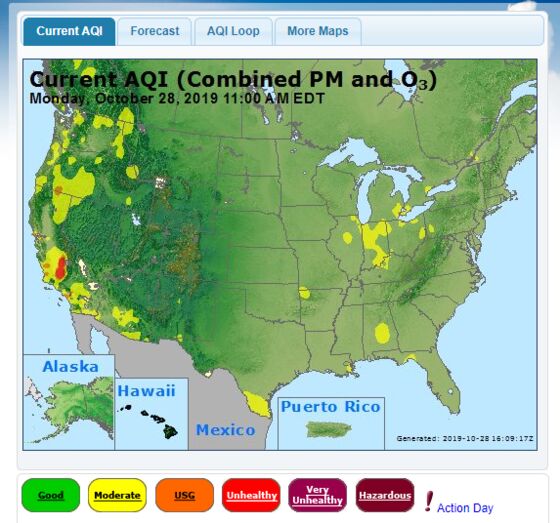 Dangerous Smoke Blankets California as Fires Rage Across State