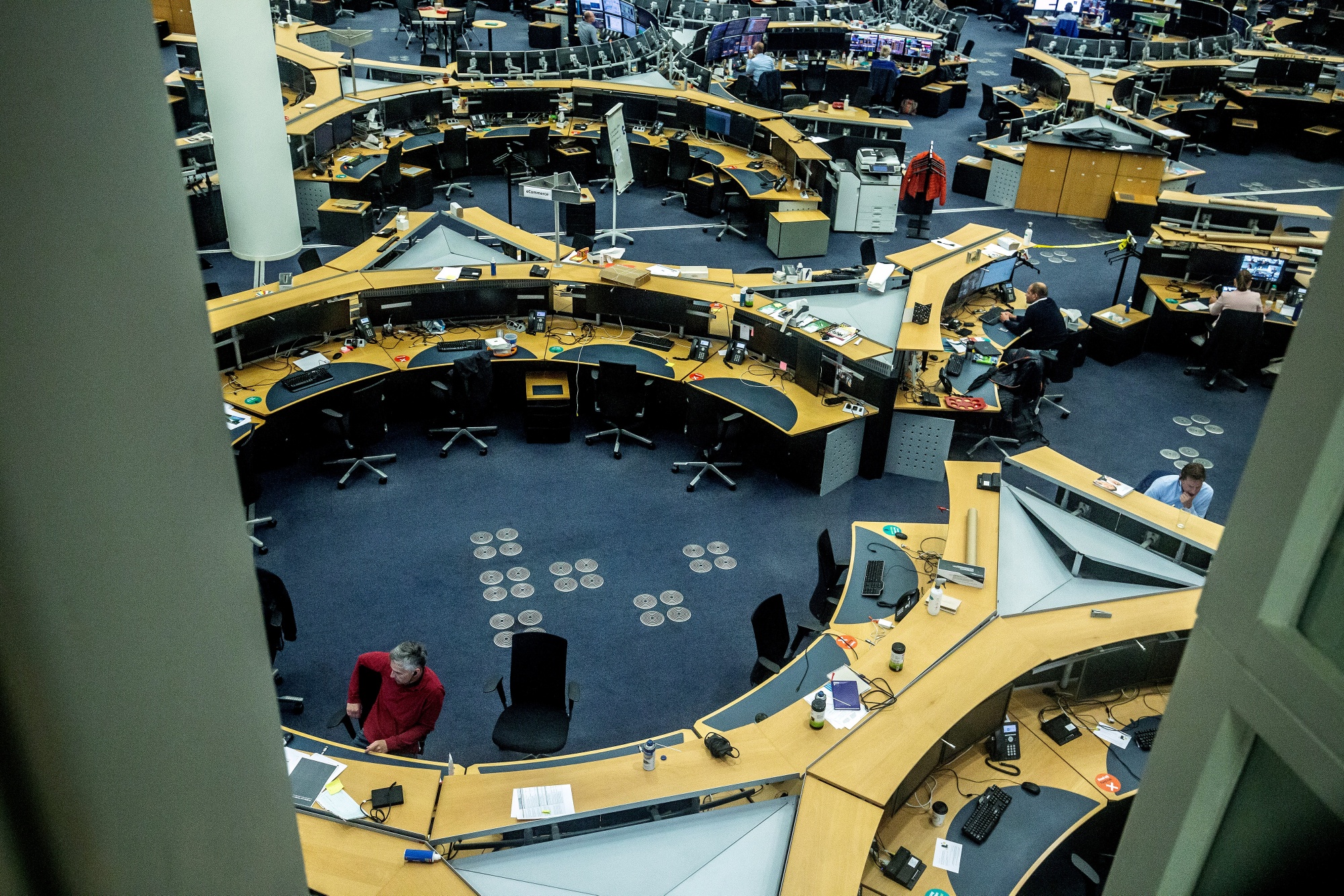Trading floor at the ABN Amro Group NV headquarters in Amsterdam, Netherlands.